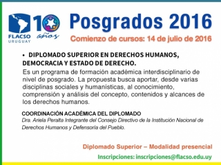 Diplomado Superior en Derechos Humanos, Democracia y Estado de Derecho